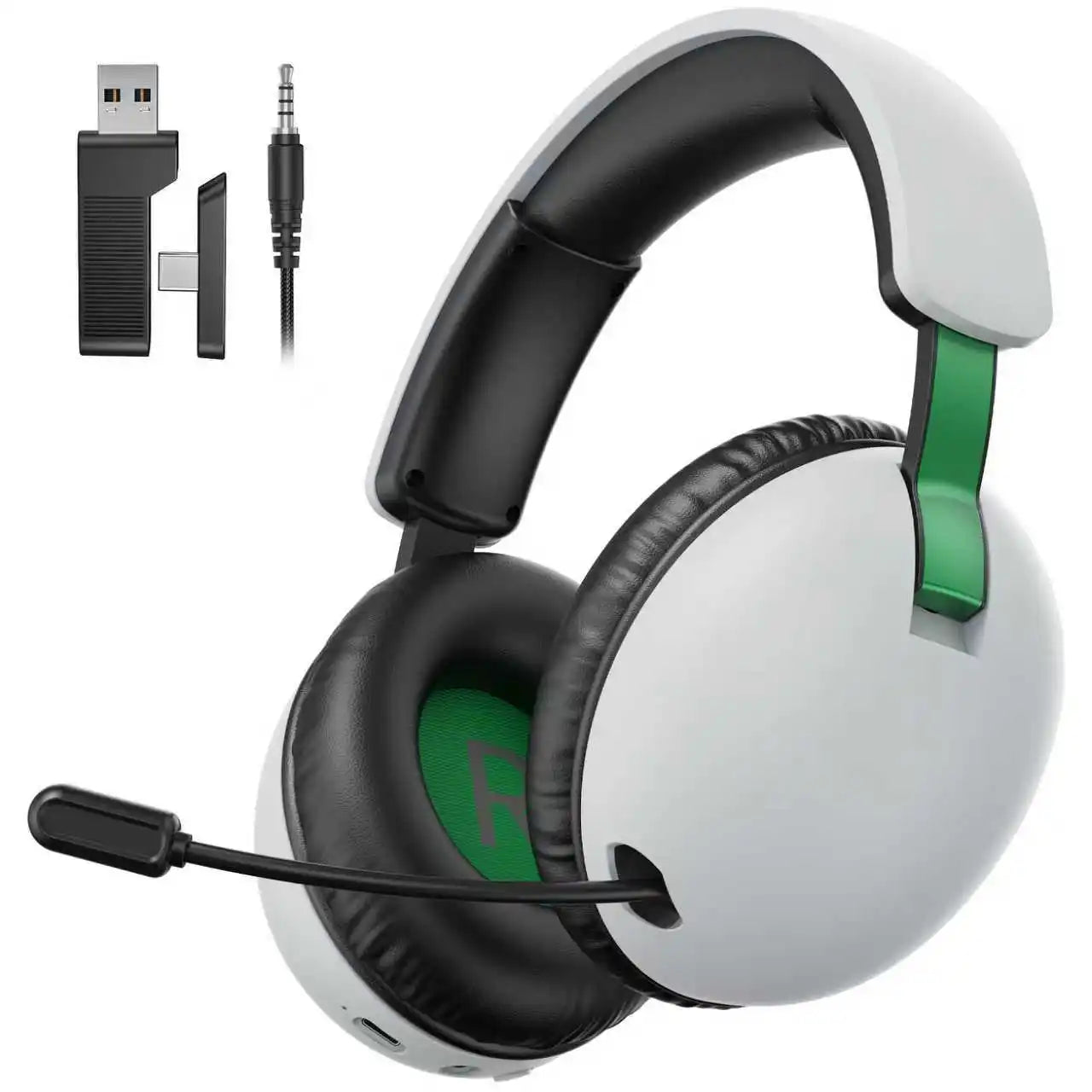 Auscultadores Gaming Sem Fios Acinaci BL500 2.4G Bluetooth 5.3 e com Fio – Microfone com Cancelamento de Ruído, Bateria de 30H, Drivers de 50mm para PC, PS5, PS4
