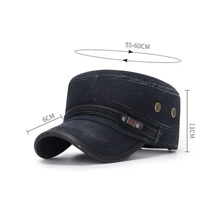 Mode Herren-Schirmmütze Frühjahr/Sommer Atmungsaktive Baseballkappe Verstellbare Freizeit-Kadettenmütze Baumwoll-Sonnenkappe