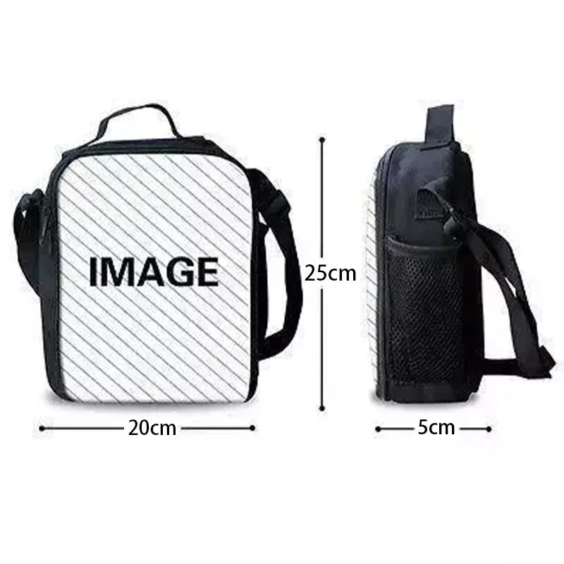 F-FortniteS Child Insulated Large Capacity Bag for Boy Hot Game Girl Student Outdoor Picnic Resuable Thermal Cooler Lunch Box