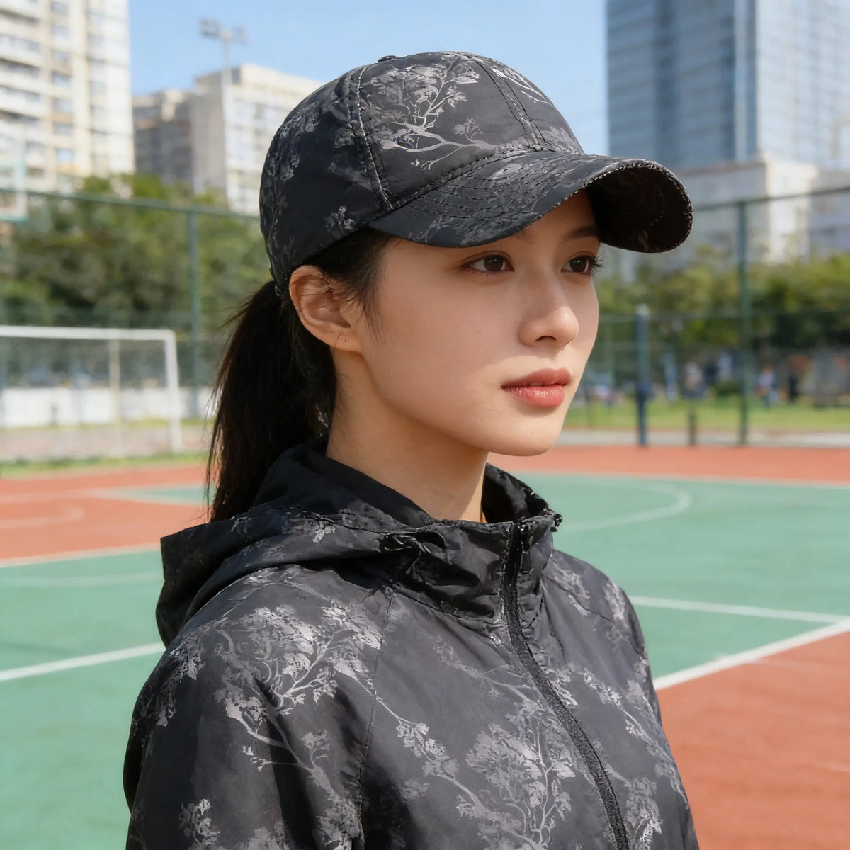 Sommer-Baseballkappe mit Graffiti-Motiv und Leuchtelementen, Unisex, Outdoor-Sonnenschutz, modische Sportkappe, lässige Duckbill-Kappe