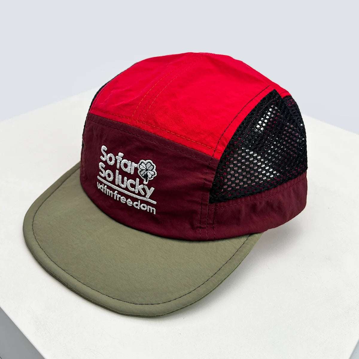 Unisex Flat Eave Embroidered Letters Baseball Hats Breathable Korean Sunshade Quick Drying Peaked Caps Niche Versatile ins