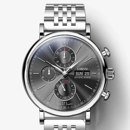 Luxury Brand Switzerland LOBINNI Perpetual Calendar Seagull Automatic Mechanical Men's Watches Sapphire Multi-function L13019-11