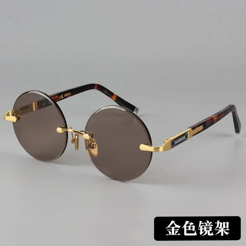 Men's Resin Sunglasses  Frameless UV400 Sunglasses Cool Eye Protection Glasses Summer Decorative Sunglasses