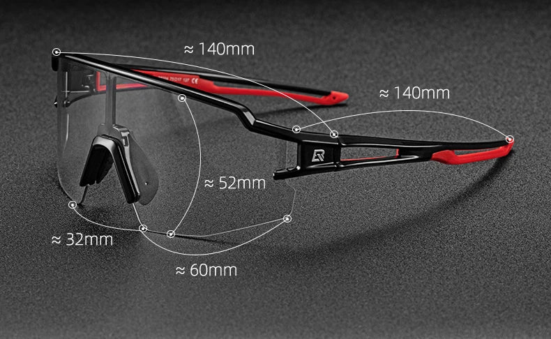 ROCKBROS Fotochromatické cyklistické brýle, sluneční brýle pro cyklistiku a outdoorové sporty, brýle s měnící se barvou skel, brýle pro MTB a silniční kola, cyklistické brýle