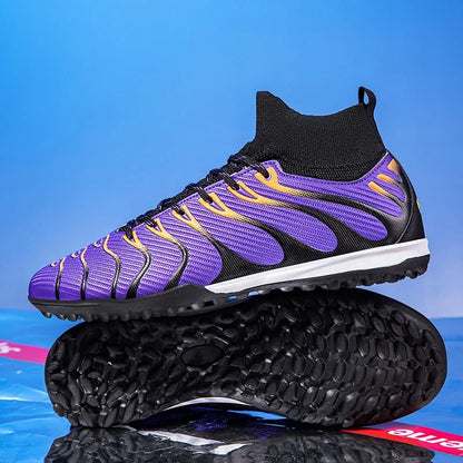 Men Soccer Shoes Sport FG/TF Outdoor Football Boots Training Boys Match Non Slip Long Spikes Cleats Indoor Futsal Comfortable