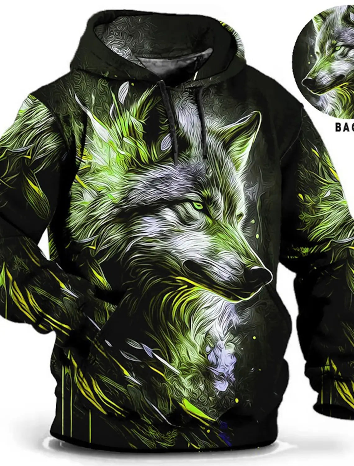 Men's Unisex Hoodie Fashion Pullover Hoodie Sweatshirt Hooded Animal Wolf Lion Dragon Tiger Print Daily 3D Print Casual Hoodies