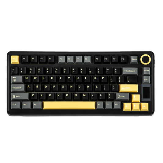 EPOMAKER X AULA EA75 MAX 75% ANSI US Layout Hot-Swap Gasket Wired/BT/2.4GHz Wireless Mechanical Keyboard with Screen & Knob