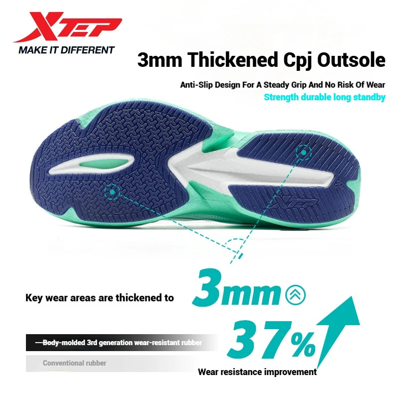 Xtep One Piece Model 3.0 Men Running Shoes 2025 Spring Comfortable Stability Cushion Rebound Racing Sneakers 875219110030