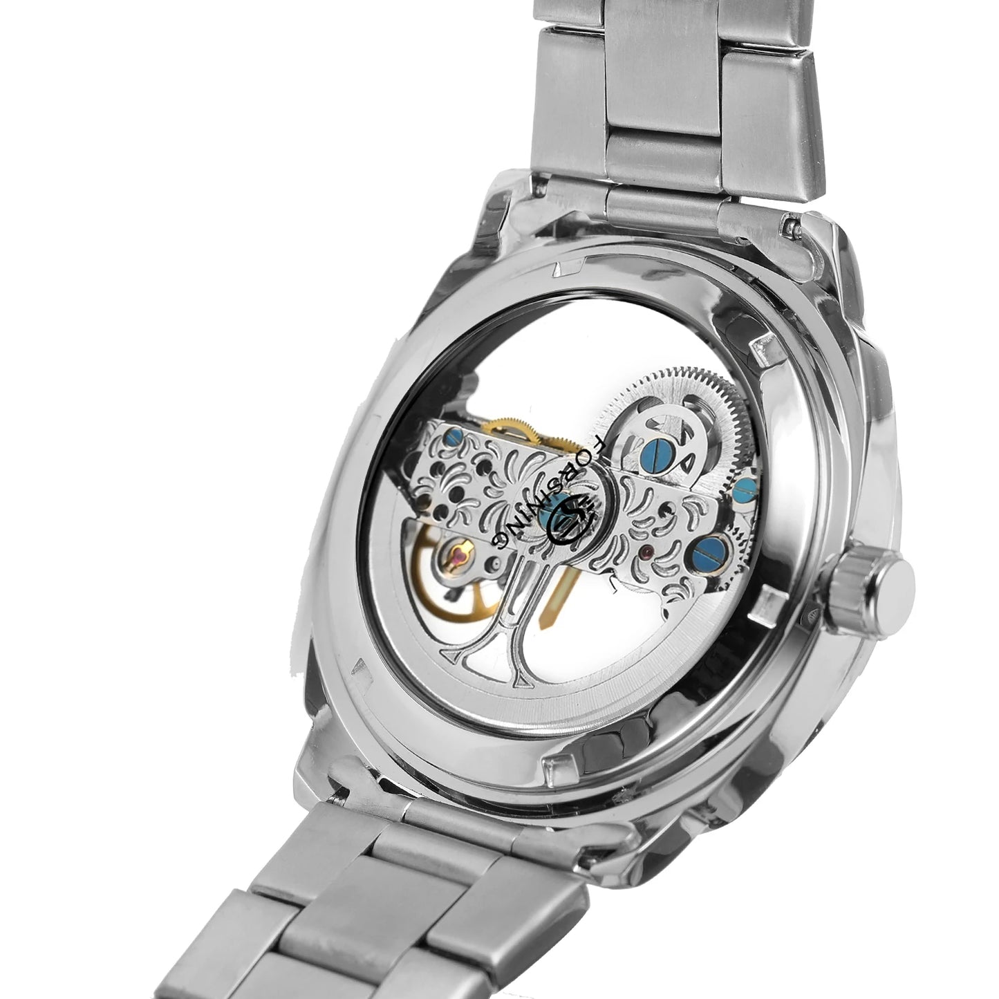 2024Top Brand Luxury Stainless Steel Skeleton Tourbillon Automatic Movement Men Watch Mechanical Waterproof Luminous Wrist Clock