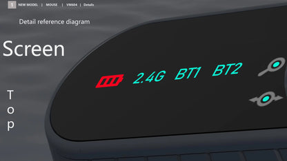 Ratón gaming vertical inalámbrico silencioso RGB BT de 2.4GHz, doble modo, ergonómico, para portátil, escritorio y oficina