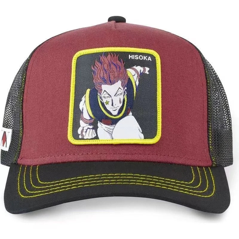 Hunter X Hunter-kasket, sommer-snapback-baseballkasket til mænd, broderet, hiphop-stil, solskærm, justerbar trucker-meshkasket