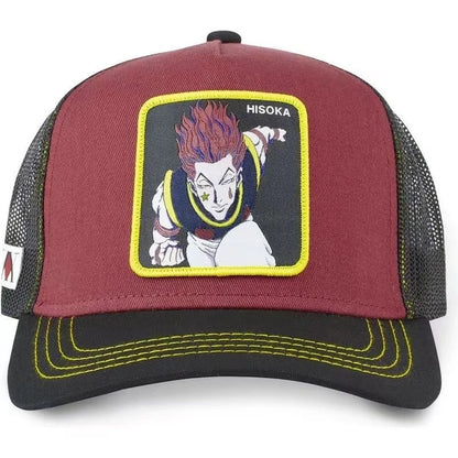 Hunter X Hunter-kasket, sommer-snapback-baseballkasket til mænd, broderet, hiphop-stil, solskærm, justerbar trucker-meshkasket