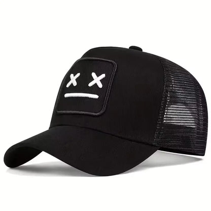 Unisex XX Haftowane czapki z daszkiem typu baseballowego z siateczką, regulowane czapki codzienne, wiosenne i letnie czapki chroniące przed słońcem na świeżym powietrzu