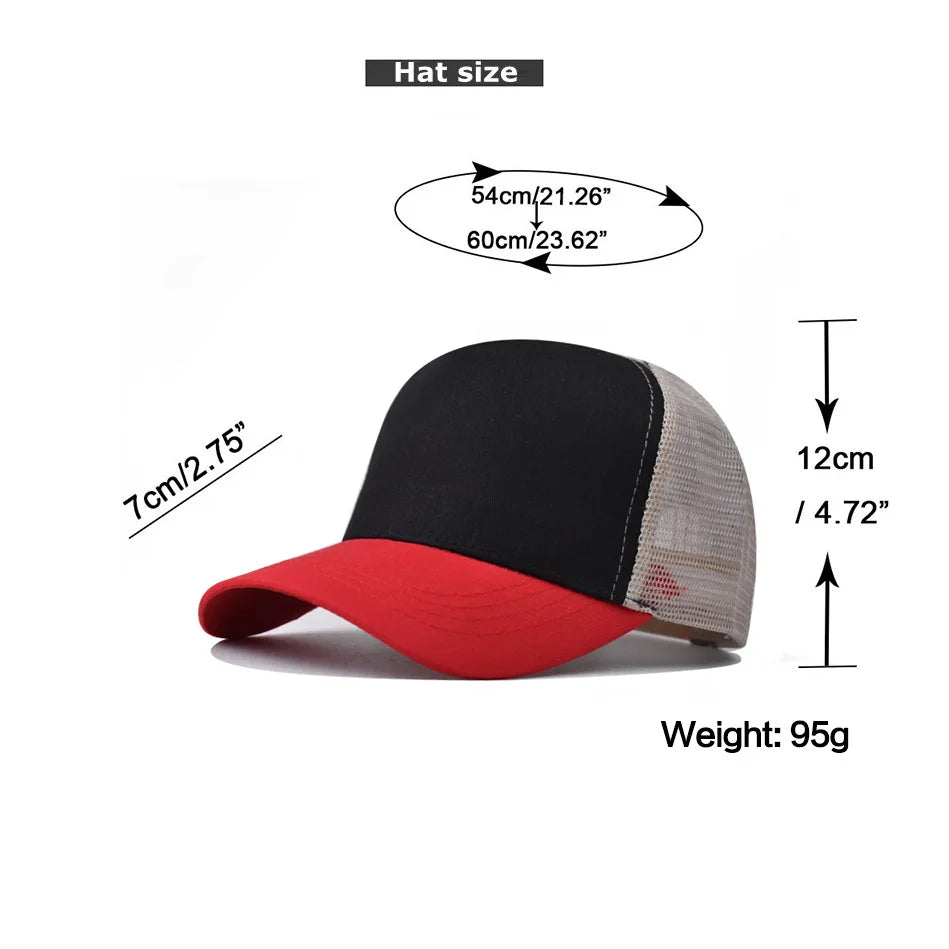 Baseballkasket til voksne Netkasket Lavt buet skygge Hat Unisex Sommerhat Åndbar hat med skygge Forår/efterår-kasket Hiphop-kasket med tæt pasform