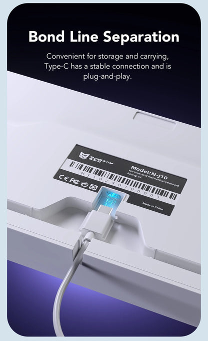 Mechanische kabelgebundene Gaming-Tastatur mit 108 Tasten und RGB-Hintergrundbeleuchtung | Gaming-Chip | Niedrige Latenz | Anti-Ghosting | Für PC-, Windows- und Mac-Gamer