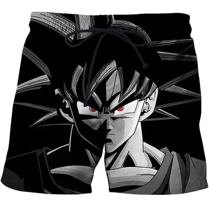 2026 Summer Dragon Ball Young Goku Printed Shorts Men Retro Classic Oversized Breathable Fitness Streetwear Unisex Adult & Kids