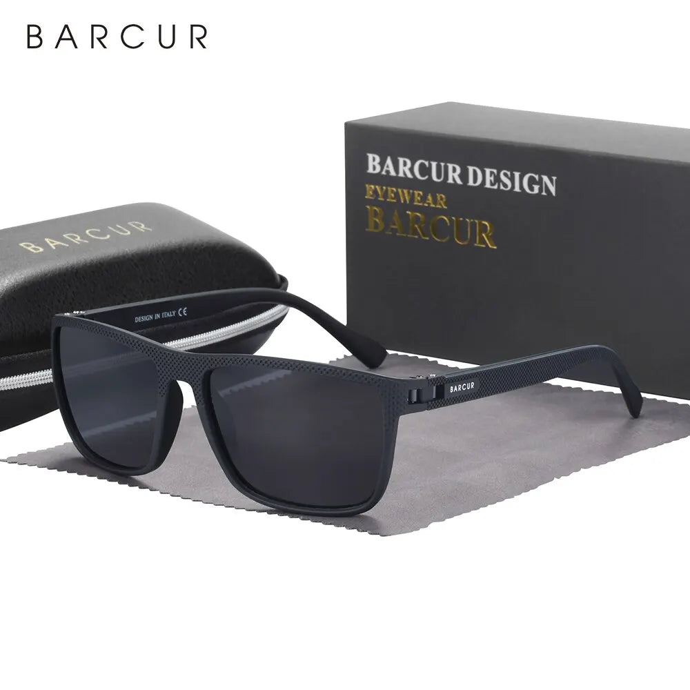 BARCUR Design TR90 Sluneční brýle pro muže Polarizované Lehké sportovní sluneční brýle Dámské brýle Doplněk k brýlím Oculos Ochrana proti UVAB záření