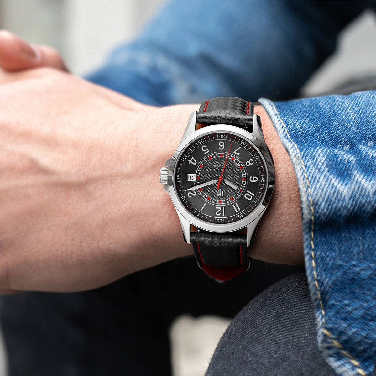 BERNY Automatic Mechanical Watches for Men 38mm Super Luminous PT5000 ST2130 High Precision Luxury Sapphire Wristwatch Easy Read