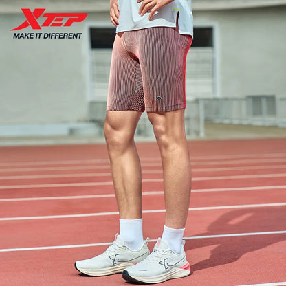 Xtep Sports Fitness Shorts For Men 2025 New Running Moisture-Wicking Shorts High-Elastic Tight Compression Pants 875229580177