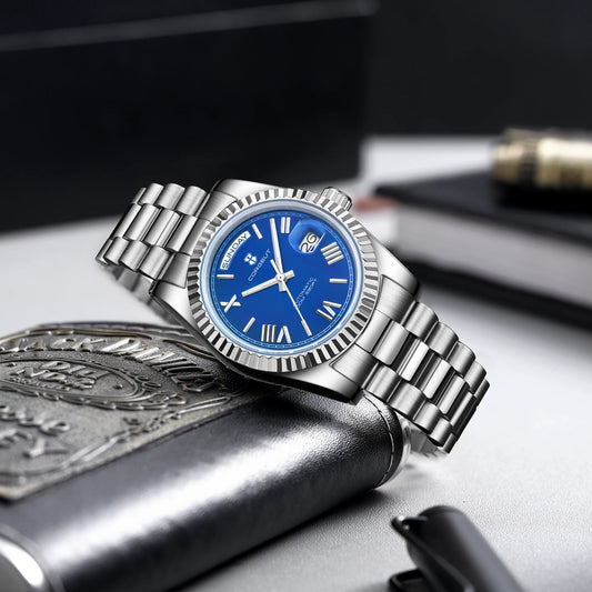39mm Men Corgeut Logo/Name NH36 Automatic Mechanical Relogio Masculino Sapphire Glass Luminous Waterproof Wristwatch