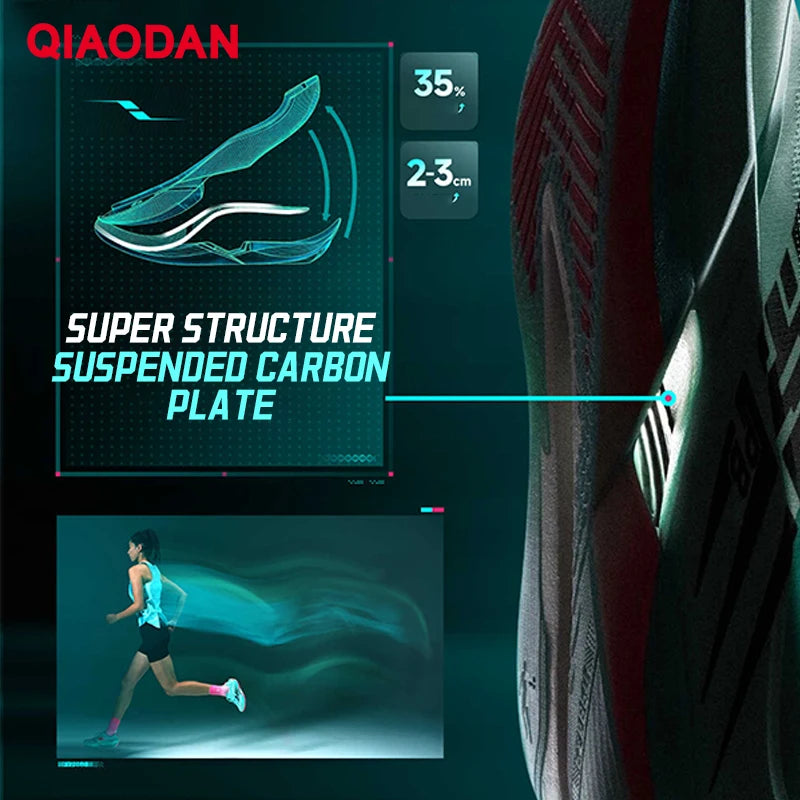 QIAODAN Feiying PB6.0 Men Running Shoes Professional Marathon Full Palm Suspended Carbon Plate Racing Sneakers QDB023261299
