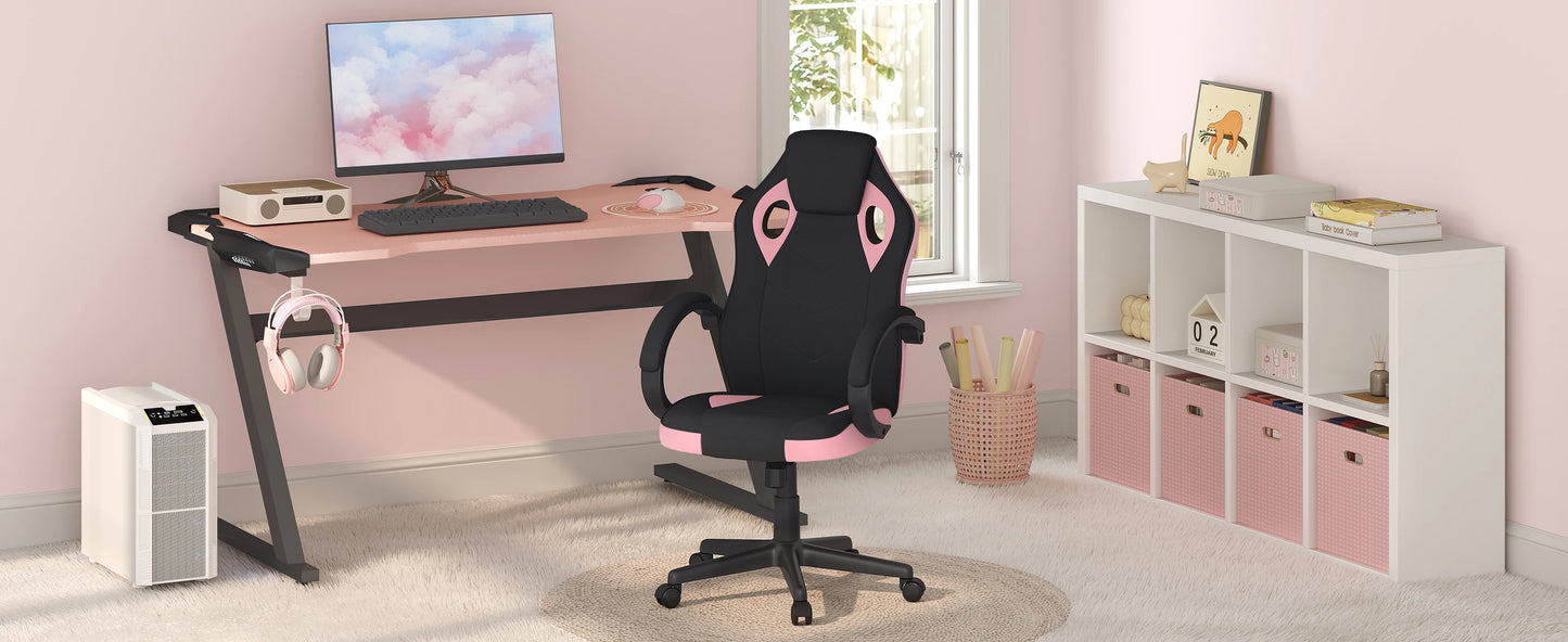WOLTU Gaming Chair Gamer Armchair Office Computer Chair Ergonomic Design Fabric 360° Swivel Chair Adjustable Height High Back