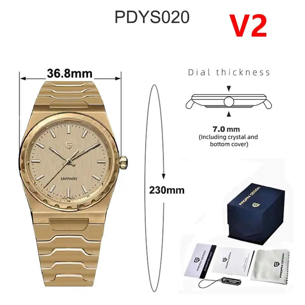 PAGANI DESIGN 2026 New 7mm Fashion Men's V2 Quartz Watch 10Bar Waterproof Stainless Steel Sapphire C3 reloj hombre Watches male