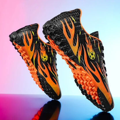 Chaussures de football professionnelles pour enfants, chaussures de foot pour hommes, basses, avec maintien de la cheville, sportives, pour jeunes, pour match et entraînement, antidérapantes, résistantes