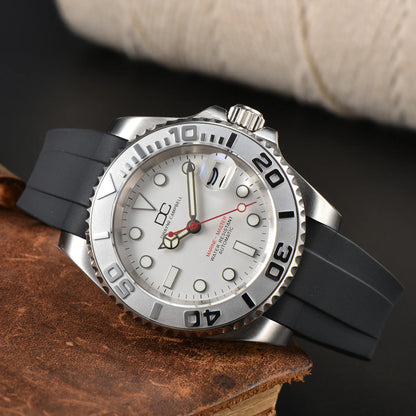 DWAYNE CAMPBELL NH35 Men's Mechanical Watch Waterproof Rubber Band Luminous Sapphire Glass Sport Watch