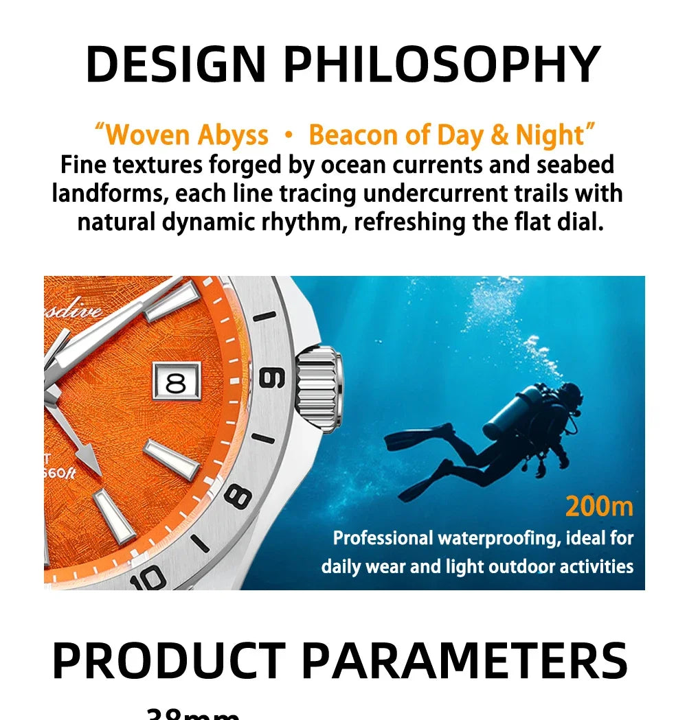 ADDIESDIVE Luxury Swiss Ronda GMT Watch 200M Water Resistant Dual Time Zone BGW9 Luminous 38mm Stainless Steel Quartz Movement