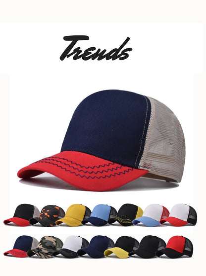 Baseballkasket til voksne Netkasket Lavt buet skygge Hat Unisex Sommerhat Åndbar hat med skygge Forår/efterår-kasket Hiphop-kasket med tæt pasform