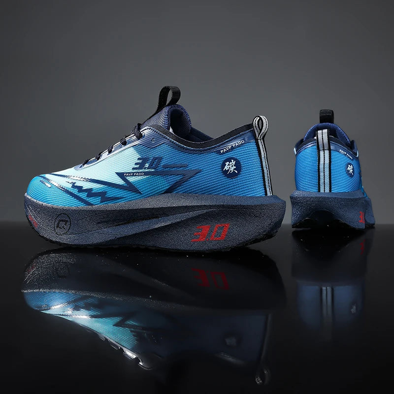 Brand Men's Carbon Plate Running Shoes Soft Cushion Shock Absorbing Sports Shoes Unisex Sneakers Light Anti-Slip Training Shoes