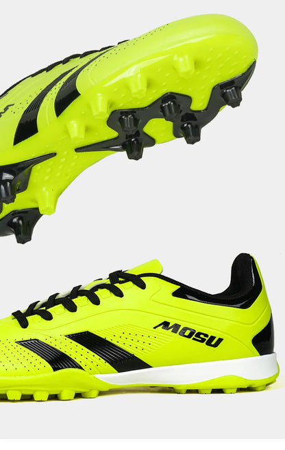 New Men's and Women's Football Shoes, Indoor and Outdoor Sports Shoes with Long and Broken Studs for Football Training Mat