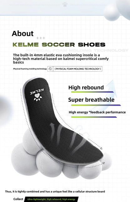 Chaussures de football pour enfants Kelme Tf Nail pour élèves du primaire – Chaussures de football à cinq sur gazon artificiel