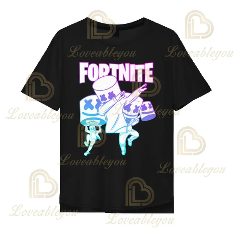 Boys Girls Cartoon T-shirt Fortnite Tshirt Battle Royale 3D 3 To 14 Years Victory Royale Game Kids Tops Teen Clothes