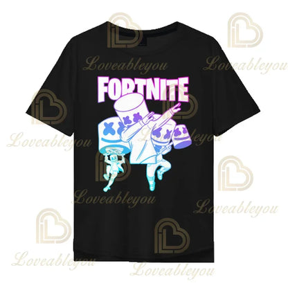 Boys Girls Cartoon T-shirt Fortnite Tshirt Battle Royale 3D 3 To 14 Years Victory Royale Game Kids Tops Teen Clothes