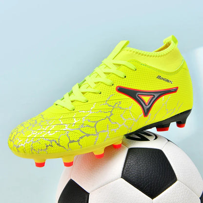 Chaussures de football pour hommes, crampons pour gazon naturel, chaussures de football unisexe, crampons longs « Society Spikes » FG, chaussures de football professionnelles, Chuteira