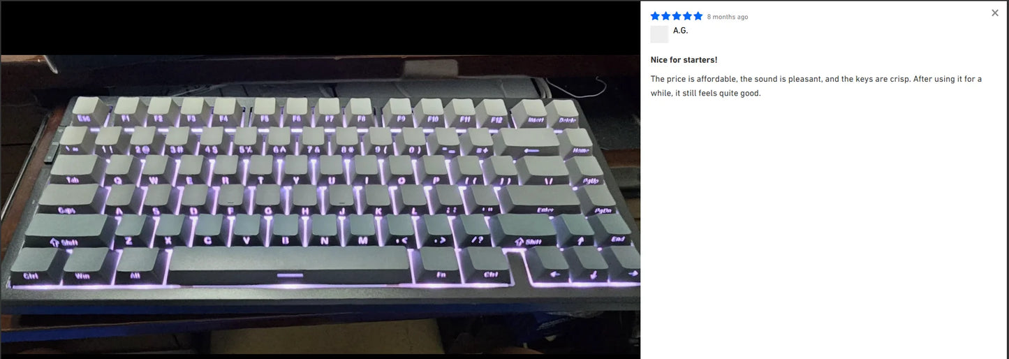 Tastiera meccanica wireless MCHOSE G75 Pro, layout 75%, montaggio gasket, 5 strati di smorzamento, retroilluminazione RGB, tri-mode, hot-swappable