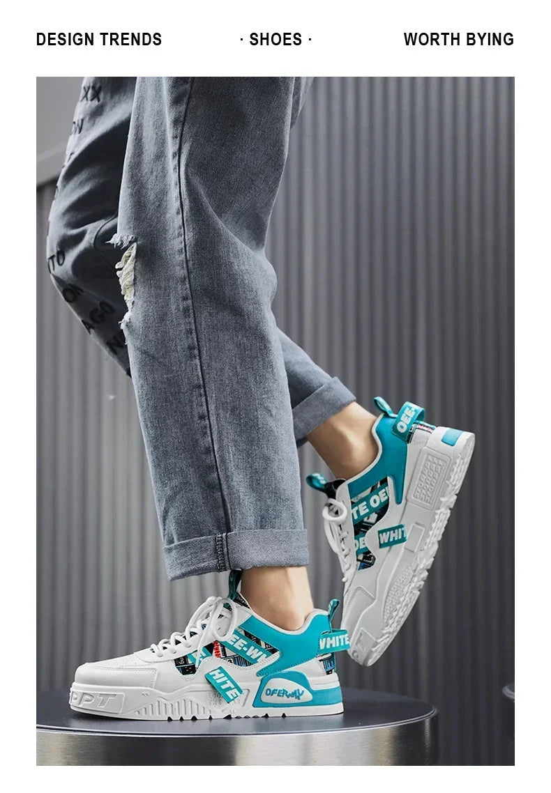Chaussures de skateboard pour homme, baskets d'été, cuir, décontractées, mode, plein air, course à pied, sport, randonnée, tennis, semelles compensées, de créateurs, de luxe
