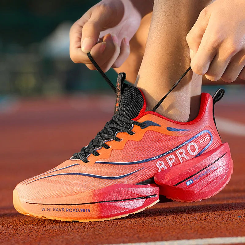 Herr-sneakers med kolplatta, utomhus-sportskor i mesh med mjuk sula, löparskor, lätta, halksäkra, vardagsskor för par, tennisskor