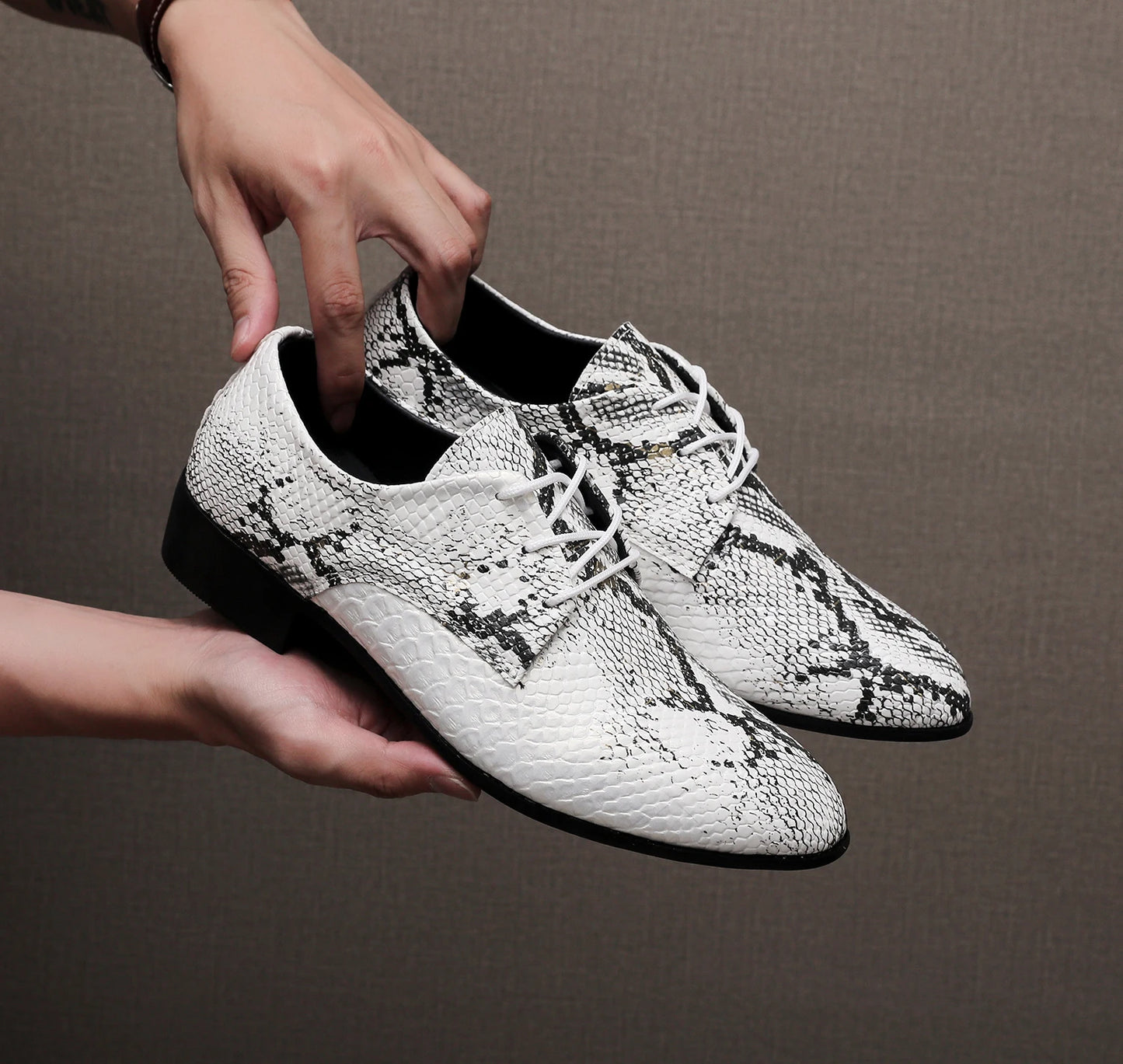 PU Leather Men's Oxford Shoes Street Style Casual Shoes Lightweight Sneakers Outdoor Male Walking Shoes Formal Dress Footwear