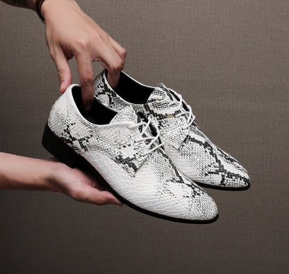PU Leather Men's Oxford Shoes Street Style Casual Shoes Lightweight Sneakers Outdoor Male Walking Shoes Formal Dress Footwear