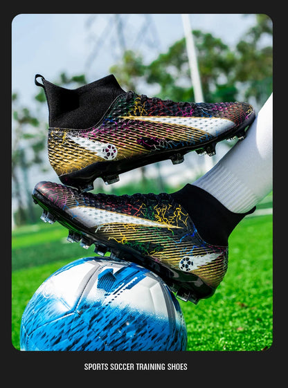 Chaussures de football pour hommes, chaussures de foot pour enfants, crampons de football professionnels pour femmes, chaussures antidérapantes TF/FG, chaussures de sport d'extérieur pour le football
