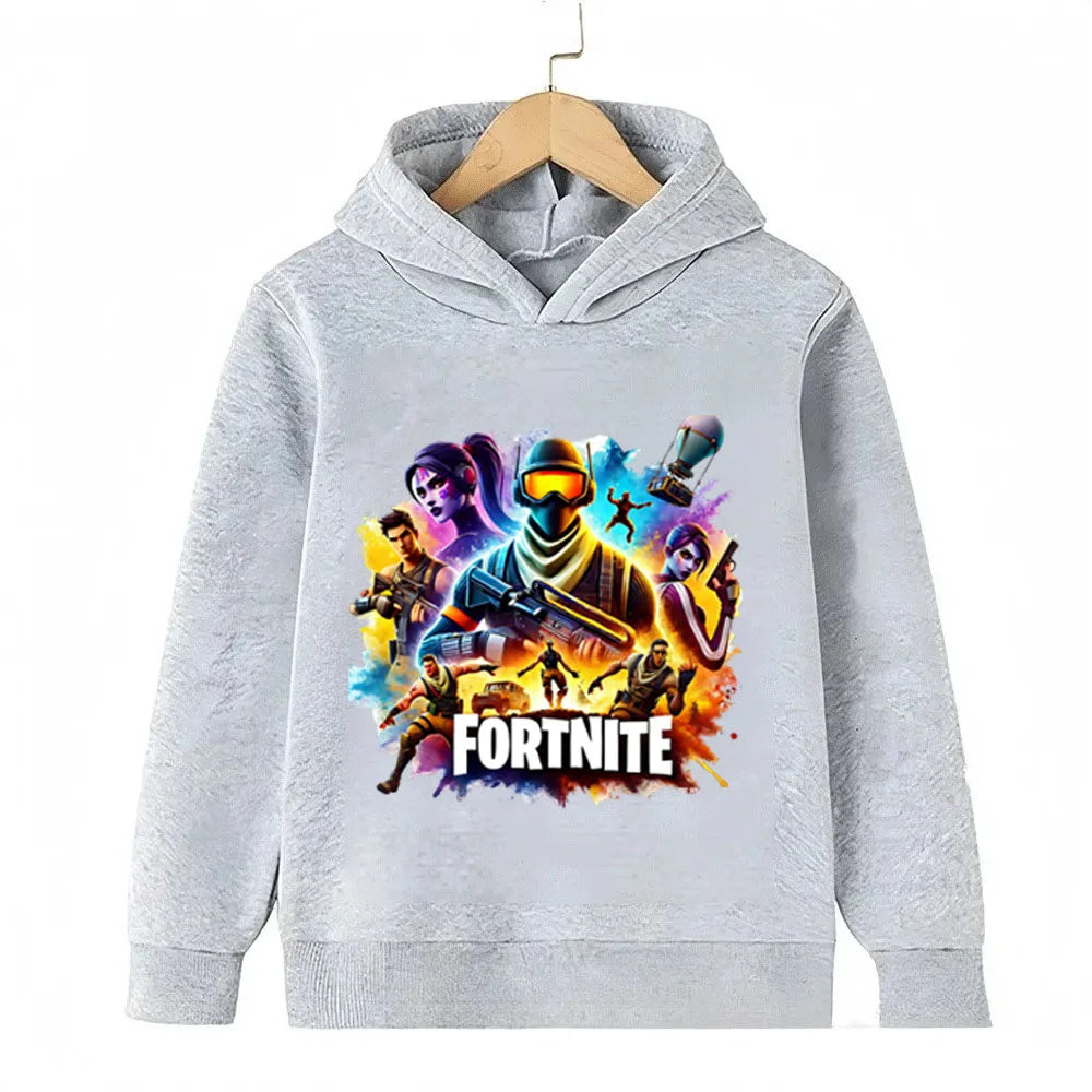 Fortnite Game Printed Children's Hoodies Cartoon Comfortable Suit Loose Long Sleeve Tops Autumn Winter Clothes