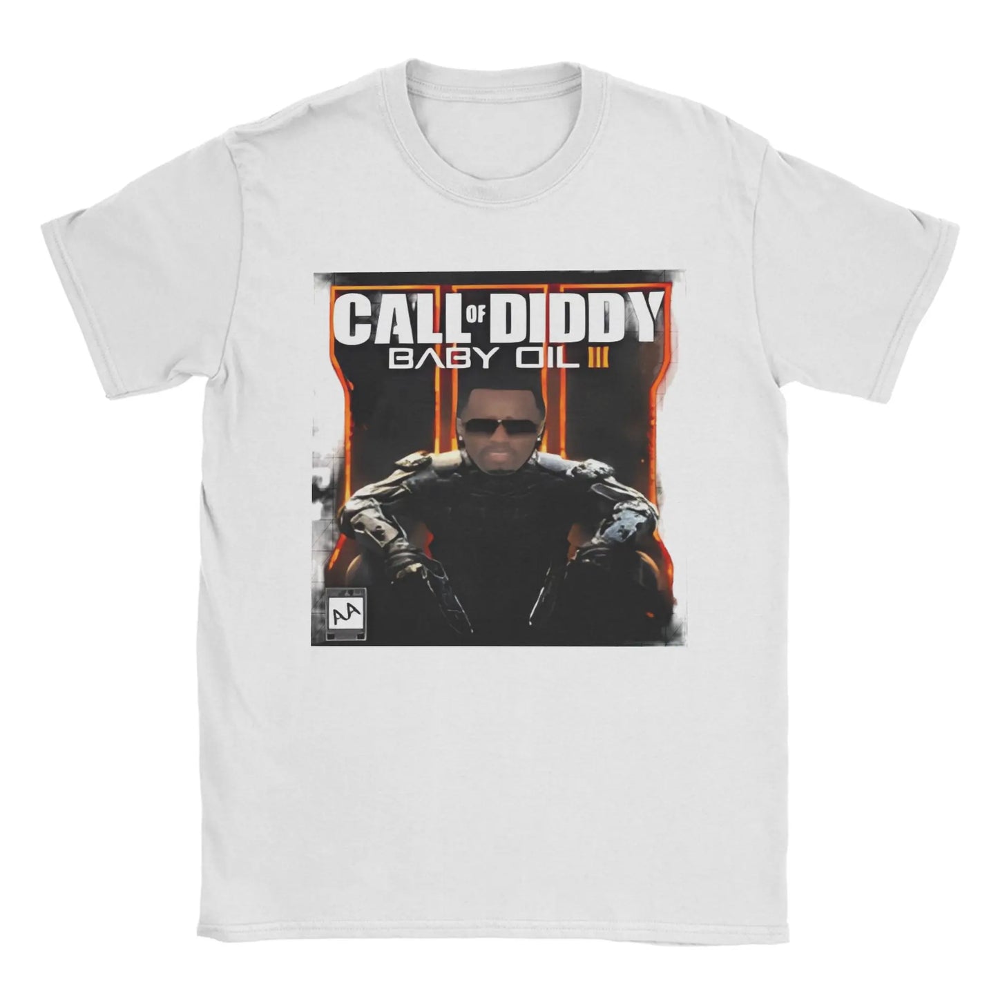 Men T-Shirt Call of Diddy Party Brainrot Sigma Humorous 100% Cotton Tees Short Sleeve  T Shirt O Neck Clothes Classic