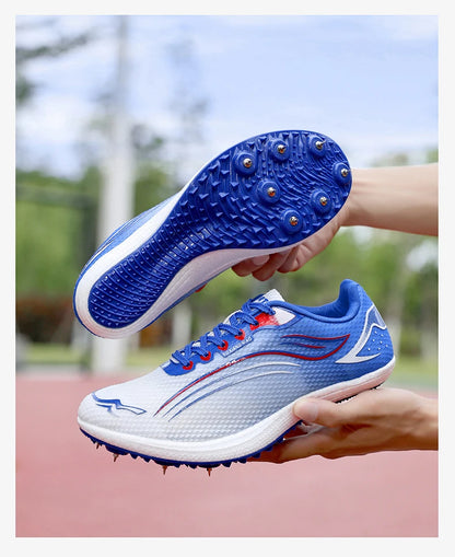 High Quality Men Women Track and Field Shoes Youth Anti Slip Sneakers Outdoor Professional Jumping Runn Shoes Student Trainers