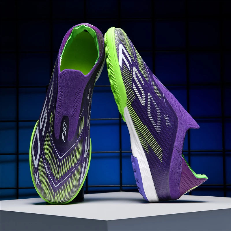 Chaussures de football pour homme, crampons pour gazon, futsal, confortables, pour gazon synthétique, football, sport, ultralégères, FG, antidérapantes, d'intérieur, pour adulte, antidérapantes