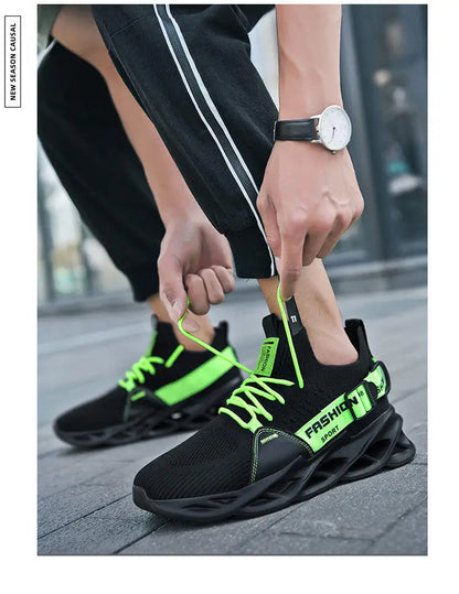 Hot Sale Fashion Purple Casual Sneakers Women Men Blade Running Shoes Big Size 48 Light Breathable Sports Shoes Men Mesh Sneaker