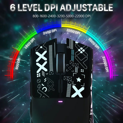 ATTACK SHARK X11 Wireless Gaming Mouse with Charging Dock, PAW3311 Sensor, 22,000 DPI, Tri-Mode Bluetooth 2.4G & Wired Gaming Mouse