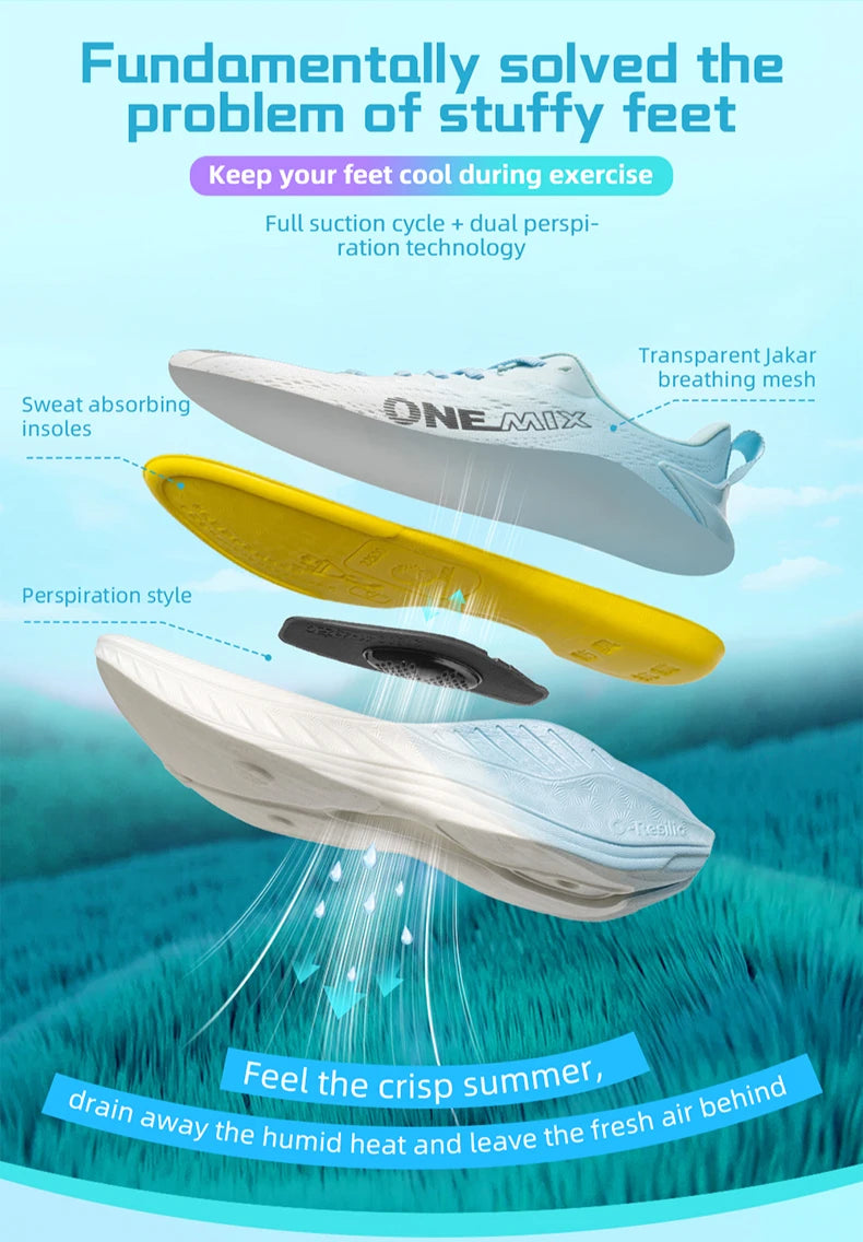 ONEMIX Autumn Sneakers, Breathable Jogging Shoes for Men, Lightweight Women's Sport Sneakers, Men's Gym Shoes, Outdoor Male Sports Shoes